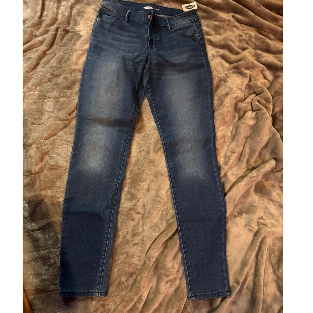 Old Navy Super Skinny Jeans Womens 2 Dark Wash Denim Stretch Pants RN 54023